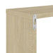 Wall Cube Shelves 6 Pcs White And Sonoma Oak 26x15x26 Cm