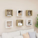 Wall Cube Shelves 6 Pcs White And Sonoma Oak 26x15x26 Cm