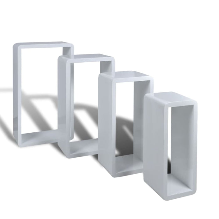 Wall Cube Shelves 8 Pcs White Xipkio