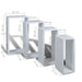 Wall Cube Shelves 8 Pcs White Xipkio