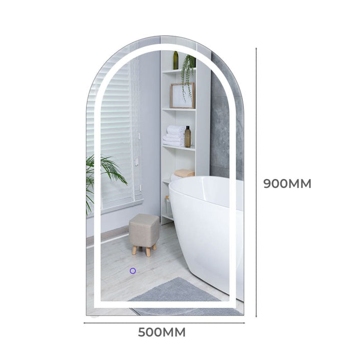 Goslash Picks Led Wall Mirror Arch Anti-fog Bathroom