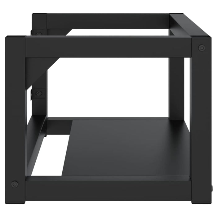 Wall-mounted Bathroom Washbasin Frame Black 59x38x31 Cm