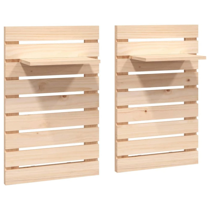 Wall-mounted Bedside Shelves 2 Pcs Solid Wood Pine Nxailn