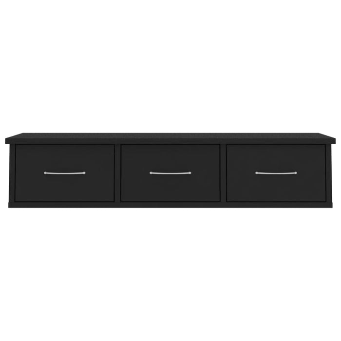 Wall - mounted Drawer Shelf Black Chipboard Nbbpkp