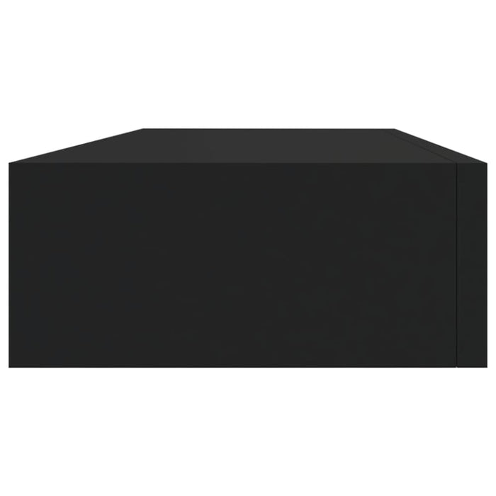 Wall-mounted Drawer Shelf Black Mdf Ttbxpi