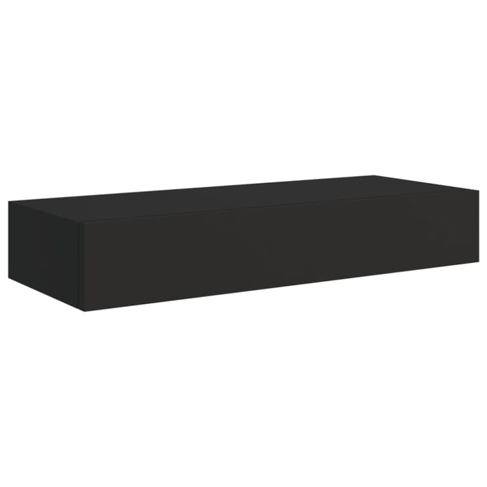 Wall-mounted Drawer Shelf Black Mdf Ttbxpi