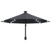 Wall-mounted Parasol With Leds And Metal Pole 300 Cm