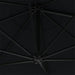 Wall-mounted Parasol With Leds And Metal Pole 300 Cm Black