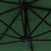 Wall-mounted Parasol With Leds And Metal Pole 300 Cm Green