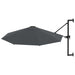 Wall-mounted Parasol With Metal Pole 300 Cm Anthracite Aanlp