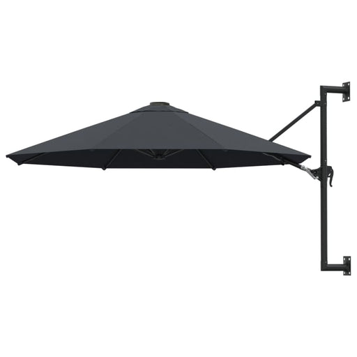 Wall-mounted Parasol With Metal Pole 300 Cm Anthracite Aanlp