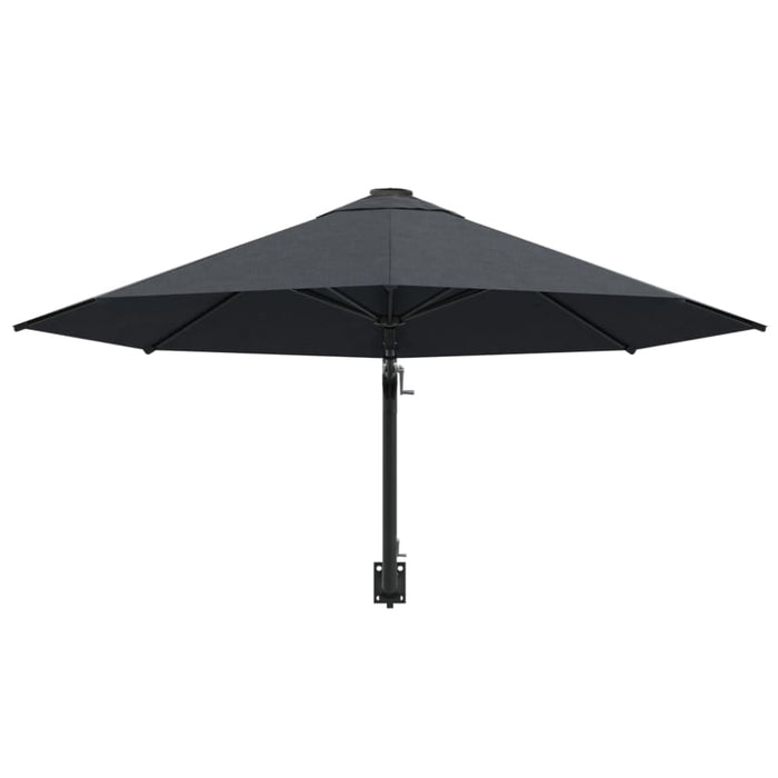 Wall-mounted Parasol With Metal Pole 300 Cm Anthracite Aanlp