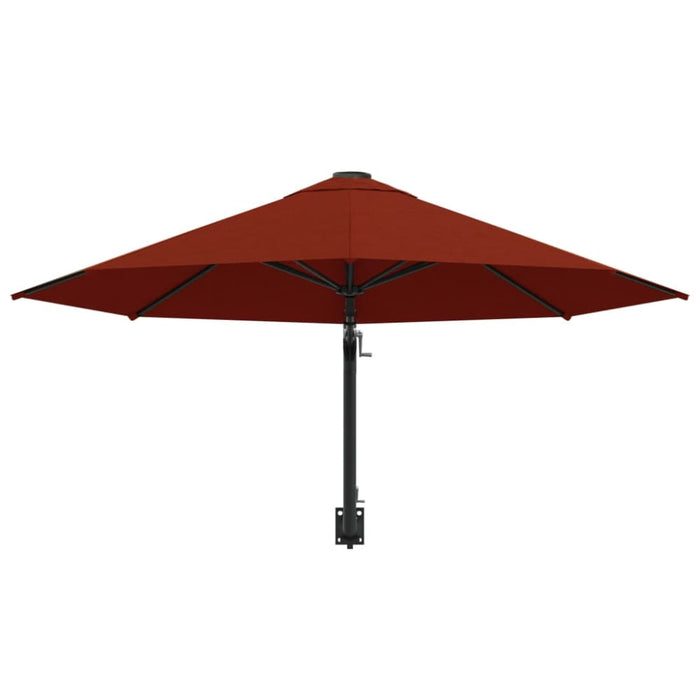 Wall-mounted Parasol With Metal Pole 300 Cm Terracotta Aixkk