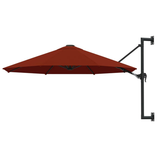 Wall-mounted Parasol With Metal Pole 300 Cm Terracotta Aixkk