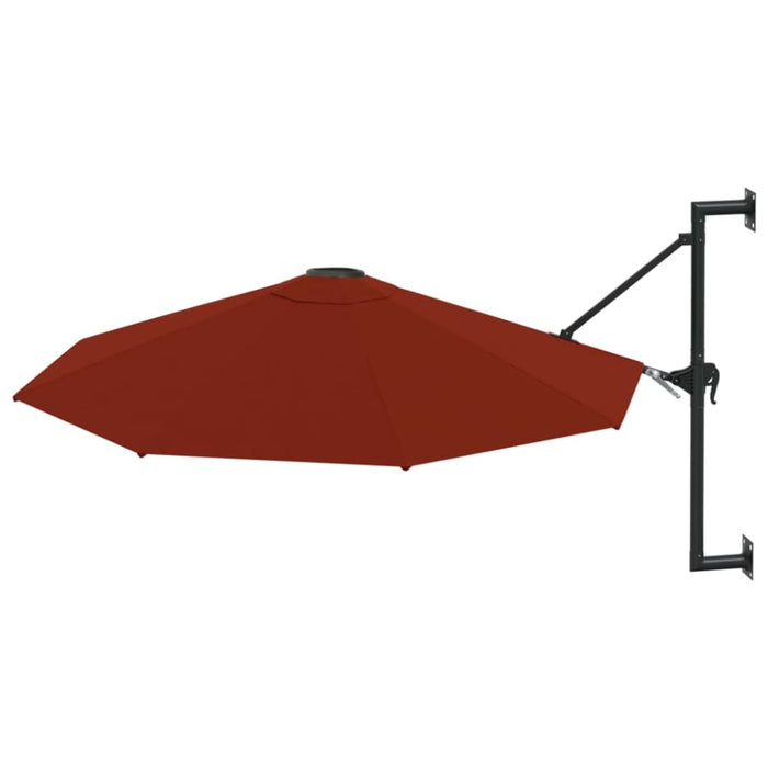 Wall-mounted Parasol With Metal Pole 300 Cm Terracotta Aixkk