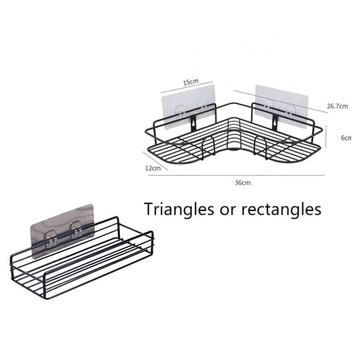 Wall-mounted no Punch Bathroom Corner Shelf