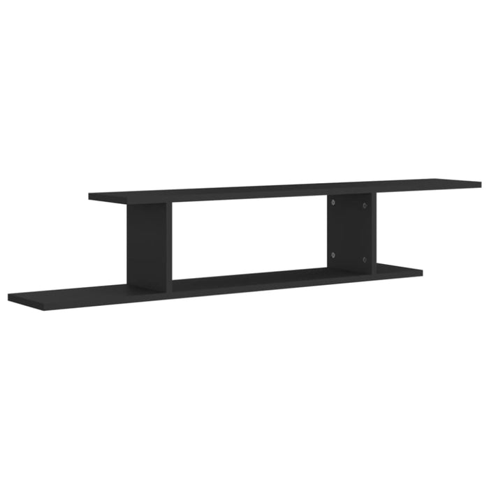 Wall-mounted Tv Shelf Black 125x18x23 Cm Chipboard Nblkkb