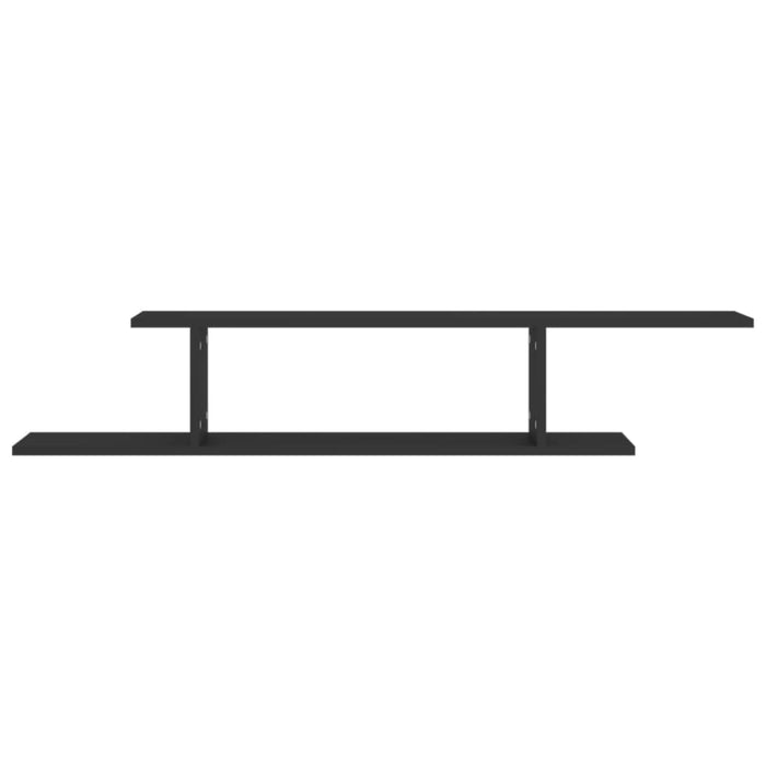 Wall-mounted Tv Shelf Black 125x18x23 Cm Chipboard Nblkkb