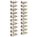 Wall - mounted Wine Rack For 10 Bottles 2 Pcs Gold Metal