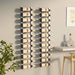 Wall Mounted Wine Rack For 12 Bottles 2 Pcs White Iron