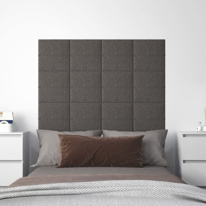 Wall Panels 12 Pcs Dark Grey 30x30 Cm Fabric 1.08 M² Taabtx