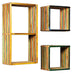 Wall Shelf Set 3 Pcs Multicolour Solid Reclaimed Teak Xapaob