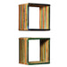 Wall Shelf Set 3 Pcs Multicolour Solid Reclaimed Teak Xapaob