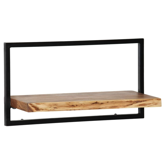 Wall Shelf Set 5 Pieces Solid Acacia Wood And Steel Xalboa