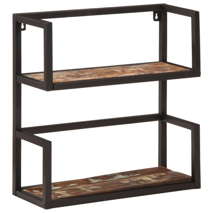 Wall Shelf 55x20x55 Cm Solid Wood Reclaimed And Iron Tiaklk