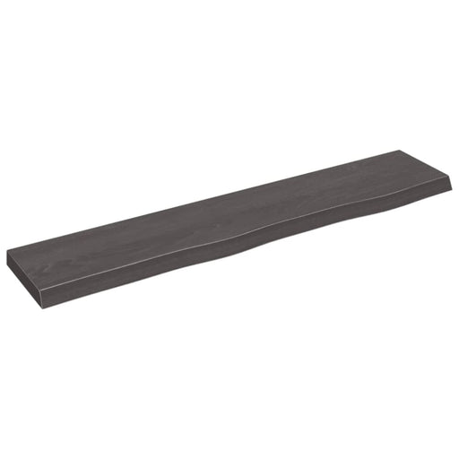 Wall Shelf Dark Grey 100x20x4 Cm Treated Solid Wood Oak