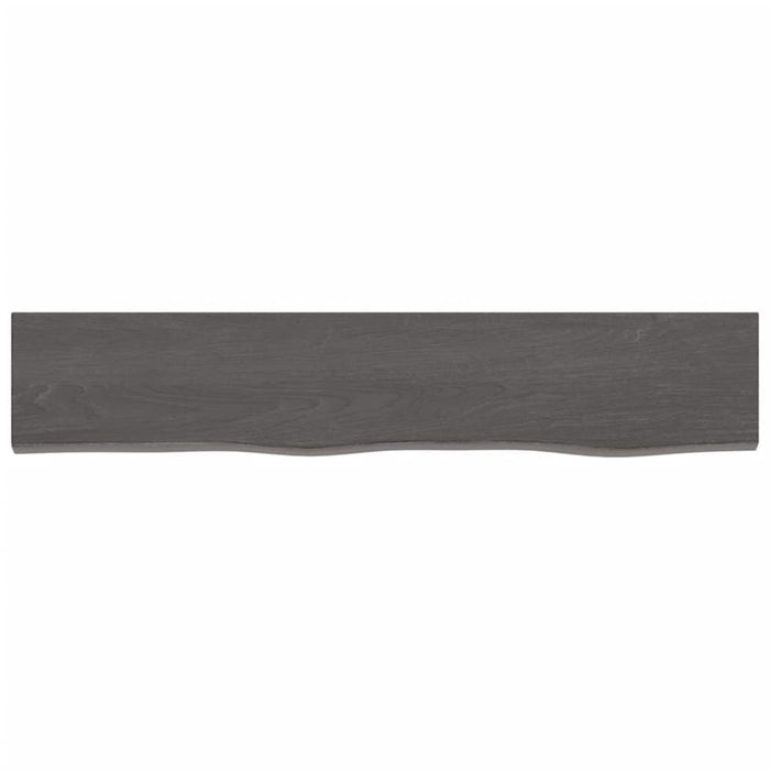 Wall Shelf Dark Grey 100x20x4 Cm Treated Solid Wood Oak