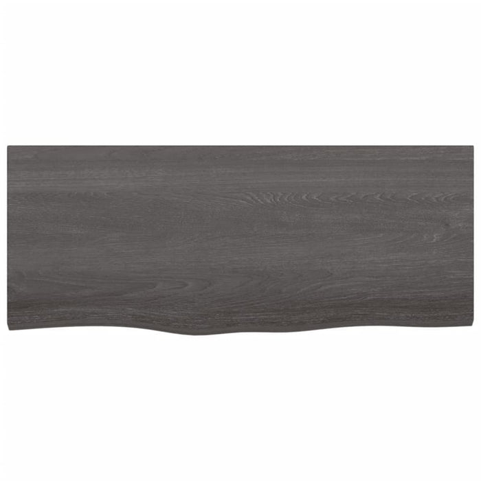 Wall Shelf Dark Grey 100x40x4 Cm Treated Solid Wood Oak