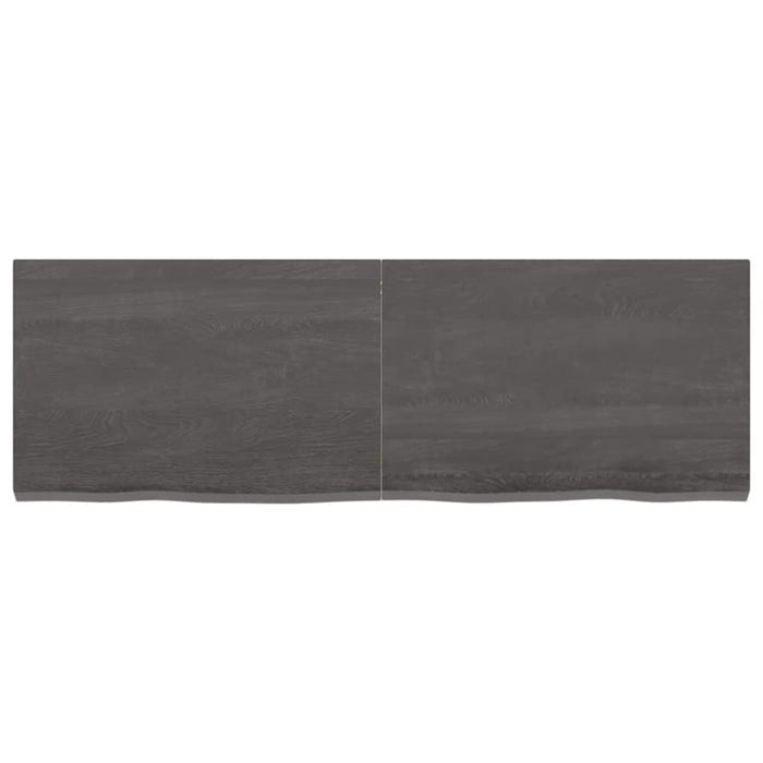 Wall Shelf Dark Grey 120x40x4 Cm Treated Solid Wood Oak