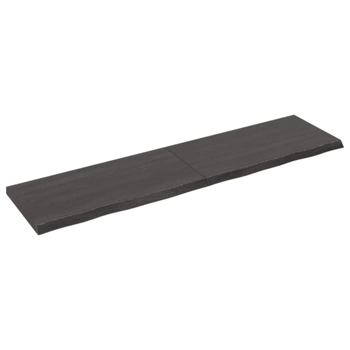 Wall Shelf Dark Grey 160x40x4 Cm Treated Solid Wood Oak