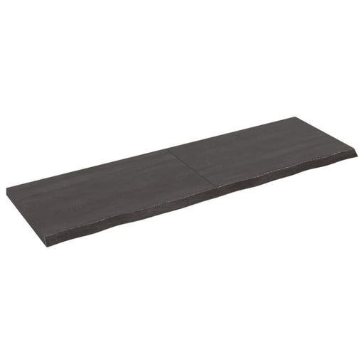 Wall Shelf Dark Grey 160x50x4 Cm Treated Solid Wood Oak