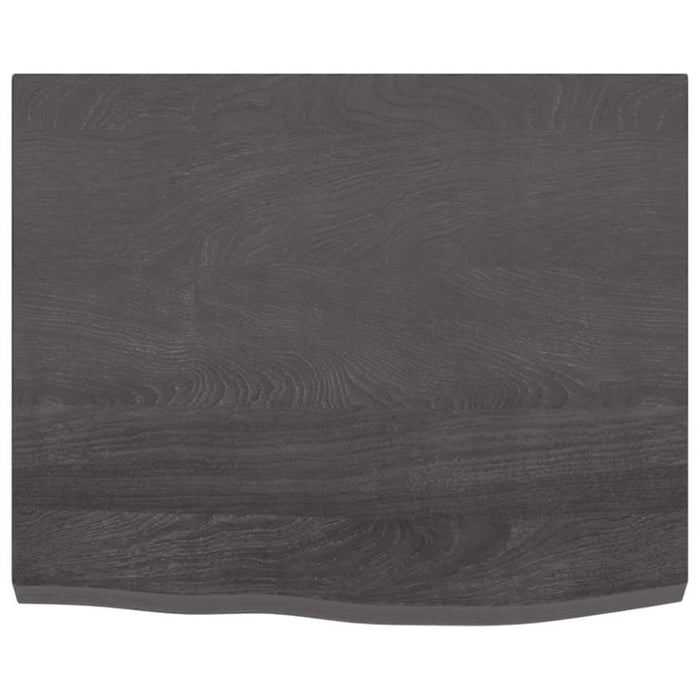 Wall Shelf Dark Grey 60x50x4 Cm Treated Solid Wood Oak