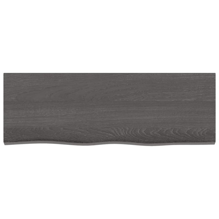 Wall Shelf Dark Grey 80x30x2 Cm Treated Solid Wood Oak