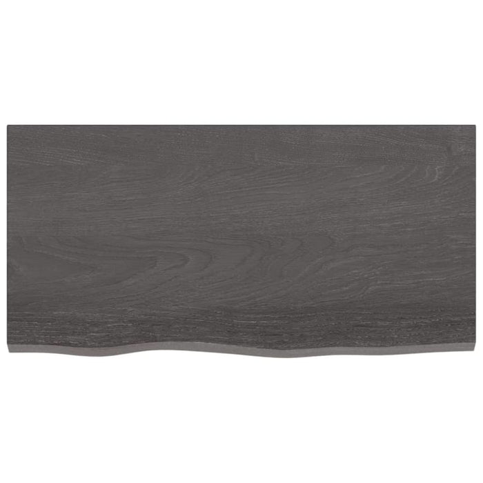 Wall Shelf Dark Grey 80x40x2 Cm Treated Solid Wood Oak