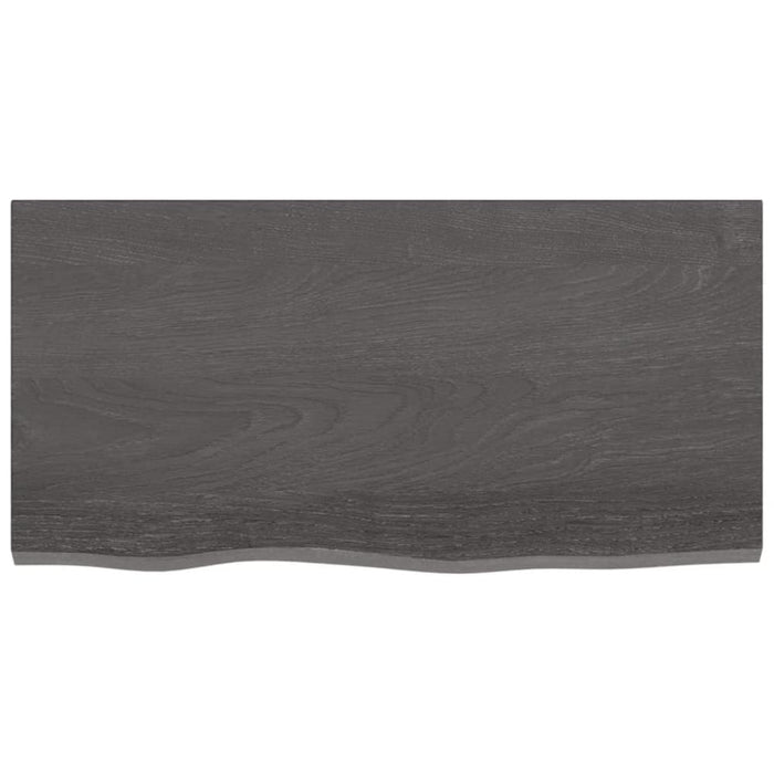 Wall Shelf Dark Grey 80x40x4 Cm Treated Solid Wood Oak