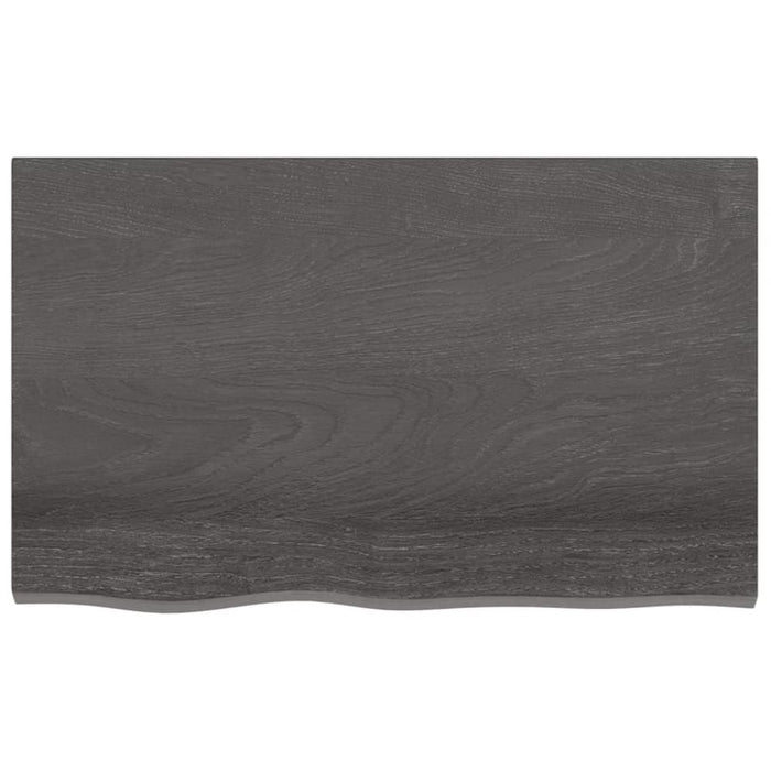 Wall Shelf Dark Grey 80x50x4 Cm Treated Solid Wood Oak