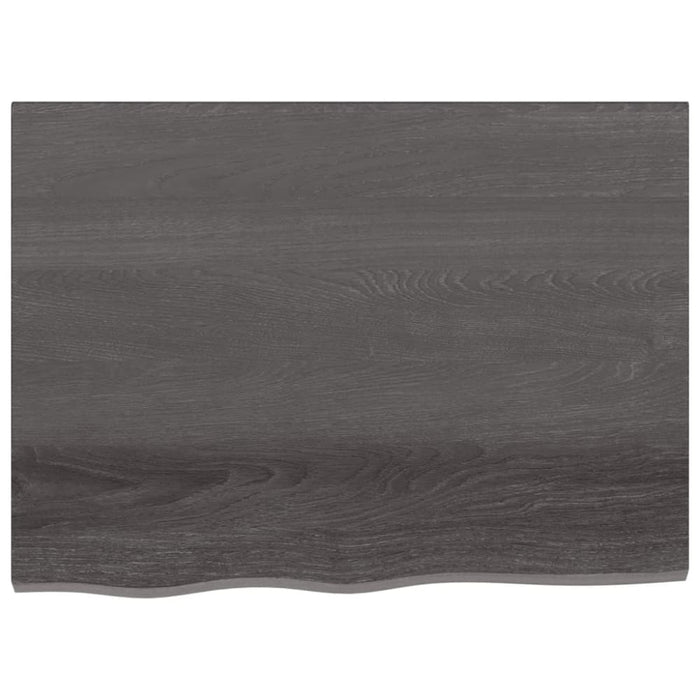 Wall Shelf Dark Grey 80x60x2 Cm Treated Solid Wood Oak