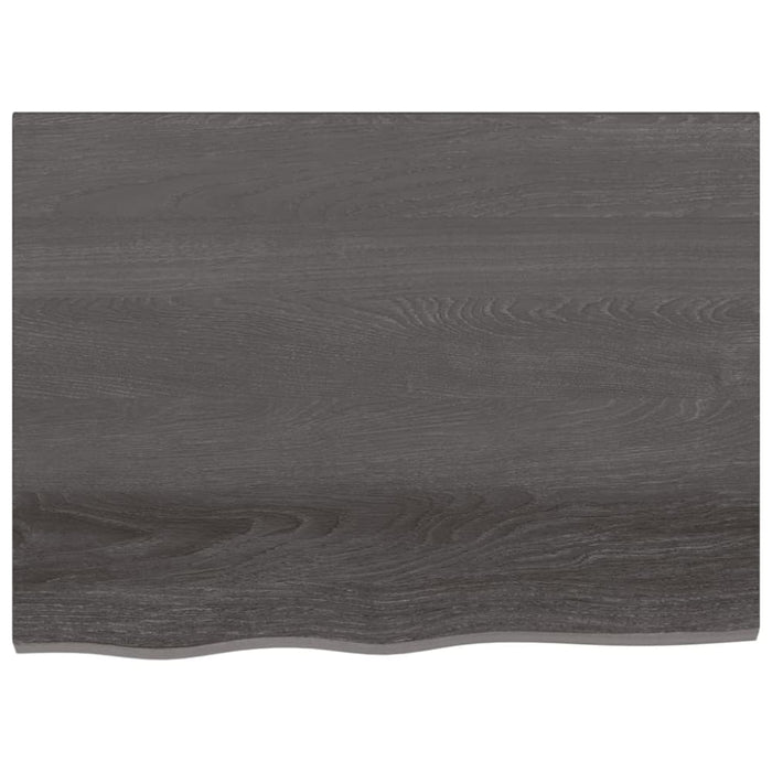 Wall Shelf Dark Grey 80x60x4 Cm Treated Solid Wood Oak