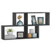 Wall Shelf Glossy Look Grey 100x18x53 Cm Chipboard Nbioln