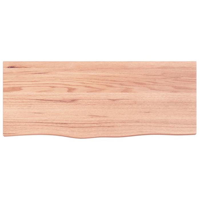 Wall Shelf Light Brown 100x40x6 Cm Treated Solid Wood Oak