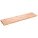 Wall Shelf Light Brown 120x30x4 Cm Treated Solid Wood Oak