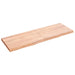 Wall Shelf Light Brown 120x40x4 Cm Treated Solid Wood Oak