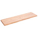 Wall Shelf Light Brown 140x40x4 Cm Treated Solid Wood Oak