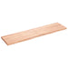 Wall Shelf Light Brown 160x40x4 Cm Treated Solid Wood Oak