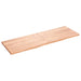 Wall Shelf Light Brown 180x60x4 Cm Treated Solid Wood Oak