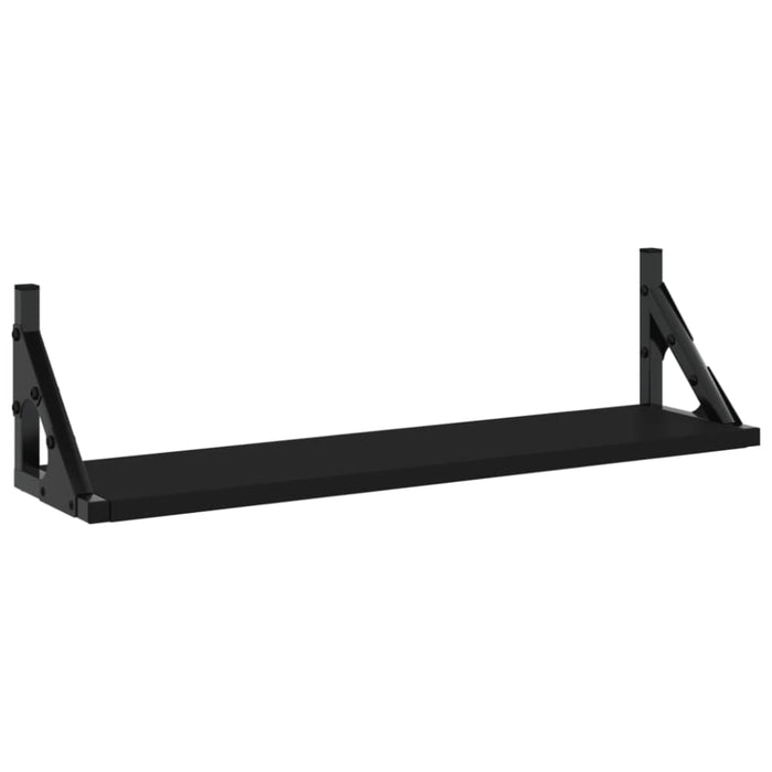 Wall Shelves 2 Pcs Black 60x15x15.5 Cm Ntltxt